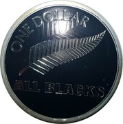 New Zealand Dollar Queen Elizabeth II (All Blacks) 2011 KM# 344 ONE DOLLAR ALL BLACKS coin reverse New Zealand Dollar Queen Elizabeth II (All Blacks) 2011 KM# 344 ONE DOLLAR ALL BLACKS coin reverse