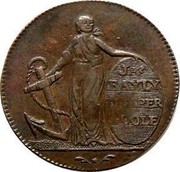 UK Farthing Dorset - Poole 1795  JAS. BAYLY DRAPER POOLE coin obverse