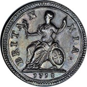 UK Farthing George I Pattern 1718 KM# PnF34 BRITAN NIA. 1718 coin reverse UK Farthing George I Pattern 1718 KM# PnF34 BRITAN NIA. 1718 coin reverse