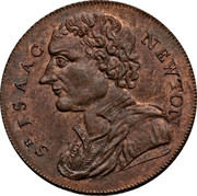 UK Farthing Middlesex - Social Series 1793  SR ISAAC NEWTON coin obverse UK Farthing Middlesex - Social Series 1793  SR ISAAC NEWTON coin obverse