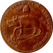 UK Farthing Middlesex - T. Spence ND  PIGS MEAT PUBLISHED BY T. SPENCE LONDON. coin reverse