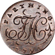 UK Farthing Social Series - Newton 1793  FARTHING T H 1793 coin reverse UK Farthing Social Series - Newton 1793  FARTHING T H 1793 coin reverse