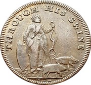UK Farthing Somerset - Bath 1794  THROUGH HIS SWINE 1794 coin reverse UK Farthing Somerset - Bath 1794  THROUGH HIS SWINE 1794 coin reverse