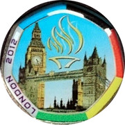 UK Fifty Pence London Olympics 2012 LONDON 2012 coin reverse