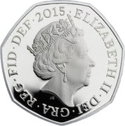 UK Fifty Pence (Royal Arms Shield Puzzle 6/6) KM# 1337a ELIZABETH II∙DEI∙GRA∙REG∙FID∙DEF∙2015∙ J.C coin obverse UK Fifty Pence (Royal Arms Shield Puzzle 6/6) KM# 1337a ELIZABETH II∙DEI∙GRA∙REG∙FID∙DEF∙2015∙ J.C coin obverse