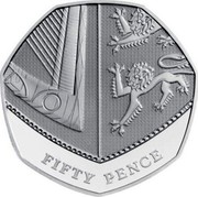 UK Fifty Pence (Royal Arms Shield Puzzle 6/6) KM# 1337a FIFTY PENCE coin reverse UK Fifty Pence (Royal Arms Shield Puzzle 6/6) KM# 1337a FIFTY PENCE coin reverse