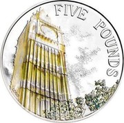 UK Five Pounds Big Ben 2014 Proof KM# 1322 FIVE POUNDS LC.GD coin reverse UK Five Pounds Big Ben 2014 Proof KM# 1322 FIVE POUNDS LC.GD coin reverse