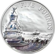 UK Five Pounds Buckingham Palace 2014 Proof KM# 1323 FIVE POUNDS LC.GD coin reverse UK Five Pounds Buckingham Palace 2014 Proof KM# 1323 FIVE POUNDS LC.GD coin reverse