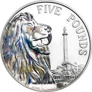 UK Five Pounds Trafalgar Square 2014 Proof FIVE POUNDS LC.GD coin reverse UK Five Pounds Trafalgar Square 2014 Proof FIVE POUNDS LC.GD coin reverse