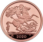 UK Half Sovereign Elizabeth II (5th portrait) 2020 George III Privy KM# 1331 2018 B.P. coin reverse UK Half Sovereign Elizabeth II (5th portrait) 2020 George III Privy KM# 1331 2018 B.P. coin reverse