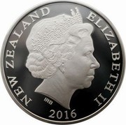 New Zealand One Dollar 1916 Courage & Commitment 2016 Proof NEW ZEALAND ELIZABETH II 2016 IRB coin obverse New Zealand One Dollar 1916 Courage & Commitment 2016 Proof NEW ZEALAND ELIZABETH II 2016 IRB coin obverse