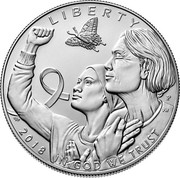 USA One Dollar Breast Cancer Awareness 2018 P LIBERTY 2018 IN GOD WE TRUST coin obverse