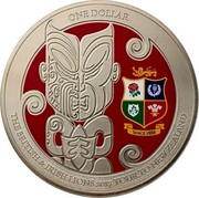 New Zealand One Dollar The British & Irish Lions 2017 Tour to New Zealand 2017 BU ONE DOLLAR THE BRITISH & IRISH LIONS 2017 TOUR TO NEW ZEALAND SINCE 1888 coin reverse New Zealand One Dollar The British & Irish Lions 2017 Tour to New Zealand 2017 BU ONE DOLLAR THE BRITISH & IRISH LIONS 2017 TOUR TO NEW ZEALAND SINCE 1888 coin reverse