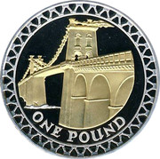 UK One Pound Menai Straits Bridge 2005 Proof ONE POUND coin reverse UK One Pound Menai Straits Bridge 2005 Proof ONE POUND coin reverse