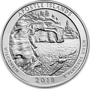 USA Quarter Dollar Apostle Islands National Lakeshore 2018 WISCONSIN APOSTLE ISLANDS E PLURIBUS UNUM 2018 coin reverse