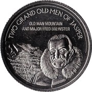 Canada Souvenir Dollar Old Man Mountain and Major Fred Brewster 1974 UNC TWO GRAND OLD MEN OF JASPER OLD MAN MOUNTAIN AND MAJOR FRED BREWSTER1974 coin obverse