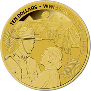 New Zealand Ten Dollars 1914 For King and Empire 2014 TEN DOLLARS WWI 1914 FOR KING & EMPIRE coin reverse New Zealand Ten Dollars 1914 For King and Empire 2014 TEN DOLLARS WWI 1914 FOR KING & EMPIRE coin reverse