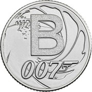 UK Ten Pence (B - Bond... James Bond) B 007™ coin reverse