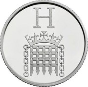 UK Ten Pence (H - Houses of Parliament) H coin reverse