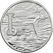 UK Ten Pence (L - Loch Ness) L coin reverse UK Ten Pence (L - Loch Ness) L coin reverse