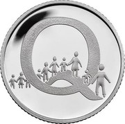 UK Ten Pence Q - Queuing 2018 Proof: Limited Edition Presentation: 15000 Q coin reverse
