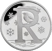UK Ten Pence R - Robin 2018 Proof: Limited Edition Presentation: 15000 R coin reverse