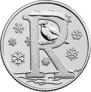 UK Ten Pence (R - Robin) R coin reverse UK Ten Pence (R - Robin) R coin reverse