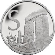 UK Ten Pence S - Stonehenge 2018 Proof: Limited Edition Presentation: 15000 S coin reverse