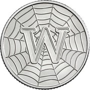 UK Ten Pence (W - World Wide Web) W coin reverse UK Ten Pence (W - World Wide Web) W coin reverse