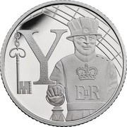 UK Ten Pence Y - Yeoman Warder 2018 Proof: Limited Edition Presentation: 15000 Y EIIR coin reverse