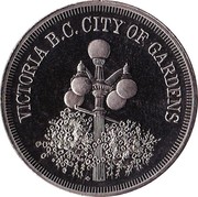 Canada Trade Dollar Craigdarroch Castle 1977 UNC VICTORIA B.C. CITY OF GARDENS coin obverse Canada Trade Dollar Craigdarroch Castle 1977 UNC VICTORIA B.C. CITY OF GARDENS coin obverse