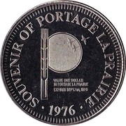 Canada Trade Dollar Portage La Prairie - Manitoba 1976 UNC SOUVENIR OF PORTAGE LA PRAIRIE VALUE ONE DOLLAR IN PORTAGE LA PRAIRIE EXPIRES SEPT. 1ST, 1976 1976 coin reverse Canada Trade Dollar Portage La Prairie - Manitoba 1976 UNC SOUVENIR OF PORTAGE LA PRAIRIE VALUE ONE DOLLAR IN PORTAGE LA PRAIRIE EXPIRES SEPT. 1ST, 1976 1976 coin reverse