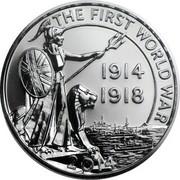 UK Twenty Pounds The First World War 2014 KM# 1327 THE FIRST WORLD WAR 1914 1918 2014 JB coin reverse UK Twenty Pounds The First World War 2014 KM# 1327 THE FIRST WORLD WAR 1914 1918 2014 JB coin reverse