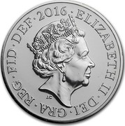 UK Twenty Pounds Welsh Dragon Celebration 2016 BU ELIZABETH II DEI GRA REG FID DEF 2016 J.C coin obverse UK Twenty Pounds Welsh Dragon Celebration 2016 BU ELIZABETH II DEI GRA REG FID DEF 2016 J.C coin obverse