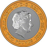 UK Two Pounds Magna Carta 2015 KM# 1342 ELIZABETH∙II∙D∙G∙REG∙F∙D ∙TWO POUNDS∙2015 J.C coin obverse UK Two Pounds Magna Carta 2015 KM# 1342 ELIZABETH∙II∙D∙G∙REG∙F∙D ∙TWO POUNDS∙2015 J.C coin obverse