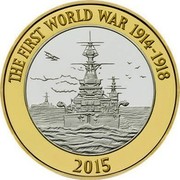 UK Two Pounds Royal Navy 2015  THE FIRST WORLD WAR 1914-1918 2015 coin reverse UK Two Pounds Royal Navy 2015  THE FIRST WORLD WAR 1914-1918 2015 coin reverse