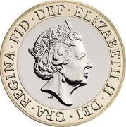 UK Two Pounds (The Great Fire of London) ELIZABETH II. DEI.GRA.REGINA.FID.DEF. JC coin obverse UK Two Pounds (The Great Fire of London) ELIZABETH II. DEI.GRA.REGINA.FID.DEF. JC coin obverse