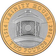 UK Two Pounds (Trinity House) KM# 1313 1514 TRINITY HOUSE 2014 TWO POUNDS DME JWB coin reverse UK Two Pounds (Trinity House) KM# 1313 1514 TRINITY HOUSE 2014 TWO POUNDS DME JWB coin reverse