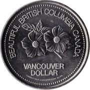Canada Vancouver Dollar British Columbia 1976 UNC BEAUTIFUL BRITISH COLUMBIA CANADA VANCOUVER DOLLAR CURRENCY VALUE $1.00 - EXPIRES JUNE 30, 1976 coin reverse Canada Vancouver Dollar British Columbia 1976 UNC BEAUTIFUL BRITISH COLUMBIA CANADA VANCOUVER DOLLAR CURRENCY VALUE $1.00 - EXPIRES JUNE 30, 1976 coin reverse