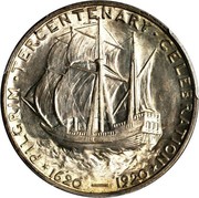 USA Half Dollar Pilgrim Tercentenary 1920 KM# 147.1 * PILGRIM ∙ TERCENTENARY ∙ CELEBRATION * 1620-1920 coin reverse USA Half Dollar Pilgrim Tercentenary 1920 KM# 147.1 * PILGRIM ∙ TERCENTENARY ∙ CELEBRATION * 1620-1920 coin reverse