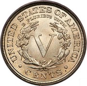 USA V Cents Liberty Nickel 1895 KM# 112 ∙ UNITED STATES OF AMERICA ∙ V CENTS E PLURIBUS UNUM coin reverse USA V Cents Liberty Nickel 1895 KM# 112 ∙ UNITED STATES OF AMERICA ∙ V CENTS E PLURIBUS UNUM coin reverse