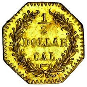 USA 1/2 Dollar Large Indian Head (Octagonal) 1876 KM# 9.2 1/2 DOLLAR CAL coin reverse USA 1/2 Dollar Large Indian Head (Octagonal) 1876 KM# 9.2 1/2 DOLLAR CAL coin reverse