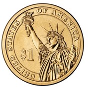 USA $1 Benjamin Harrison 2012 D KM# 526 UNITED STATES OF AMERICA $1 coin reverse USA $1 Benjamin Harrison 2012 D KM# 526 UNITED STATES OF AMERICA $1 coin reverse