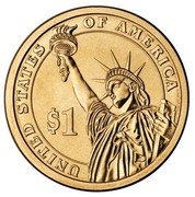 USA $1 Chester Arthur 2012 D KM# 524 UNITED STATES OF AMERICA $1 coin reverse USA $1 Chester Arthur 2012 D KM# 524 UNITED STATES OF AMERICA $1 coin reverse