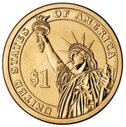 USA $1 Grover Cleveland 2012 D KM# 525 UNITED STATES OF AMERICA $1 coin reverse USA $1 Grover Cleveland 2012 D KM# 525 UNITED STATES OF AMERICA $1 coin reverse