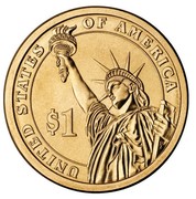 USA $1 Grover Cleveland 2012 D KM# 527 UNITED STATES OF AMERICA $1 coin reverse USA $1 Grover Cleveland 2012 D KM# 527 UNITED STATES OF AMERICA $1 coin reverse