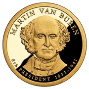 USA $1 Martin van Buren 2008 S Proof KM# 429 MARTIN VAN BUREN 8TH PRESIDENT 1837-1841 coin obverse USA $1 Martin van Buren 2008 S Proof KM# 429 MARTIN VAN BUREN 8TH PRESIDENT 1837-1841 coin obverse