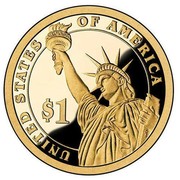 USA $1 Martin van Buren 2008 S Proof KM# 429 UNITED STATES OF AMERICA $1 coin reverse USA $1 Martin van Buren 2008 S Proof KM# 429 UNITED STATES OF AMERICA $1 coin reverse