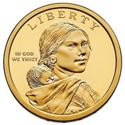 USA $1 Sacagawea Dollar 2013 P KM# 551 LIBERTY IN GOD WE TRUST coin obverse USA $1 Sacagawea Dollar 2013 P KM# 551 LIBERTY IN GOD WE TRUST coin obverse