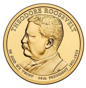 USA $1 Theodore Roosevelt 2013 D KM# 548 THEODORE ROOSEVELT IN GOD WE TRUST 26TH PRESIDENT 1901-1909 coin obverse USA $1 Theodore Roosevelt 2013 D KM# 548 THEODORE ROOSEVELT IN GOD WE TRUST 26TH PRESIDENT 1901-1909 coin obverse